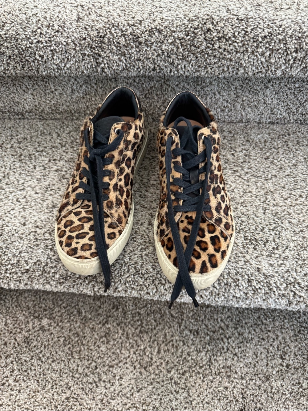 Greats Leopard-Print Low-Top Sneakers with Black Laces